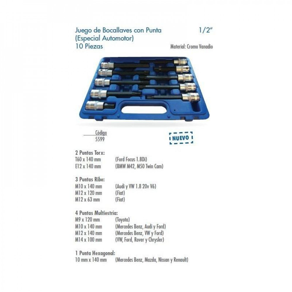 juego-de-puntas-tubo-torx-ribe-multiestria-multidentado-encastre--para-uso-especial-automotor-10-piezas-marca-bremen-5599-audi-bmw-ford-mercedes