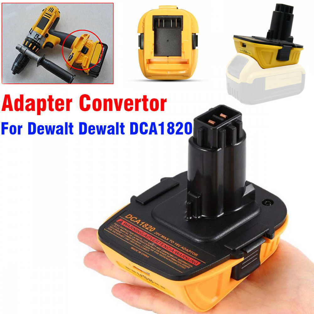 adaptador-para-maquinas-antiguas-con-baterias-nicd-xrp-18v-a-las-actuales-baterias-ion-de-litio-20v-con-salida-usb-marca-dewalt-dca1820